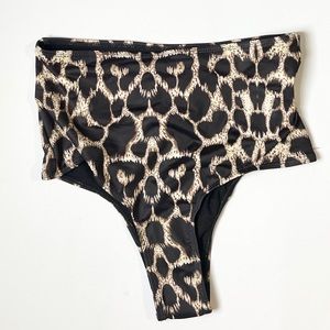 NWOT High waist leopard bikini bottom